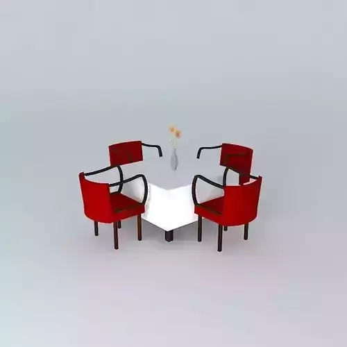 Graf Zeppelin table and chairs Free 3D model