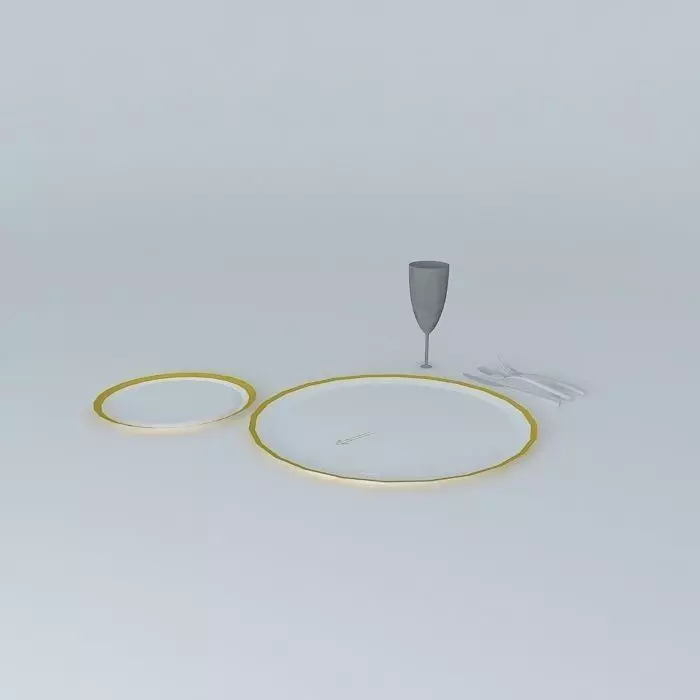 s gold cup and glass Free 3D model