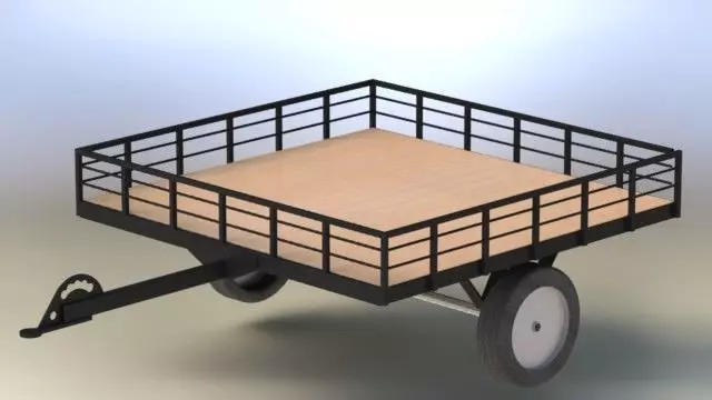 Trailer x 1 2m asm Free 3D model