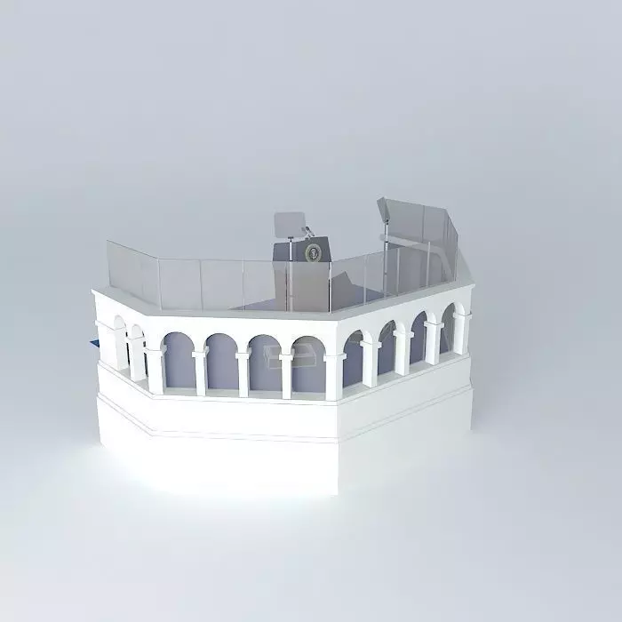 Presidential inauguration podium. Free 3D model