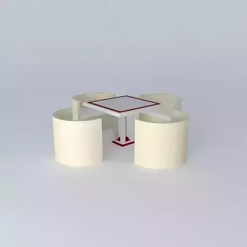 NGDFHFD round table with four legs Free 3D model
