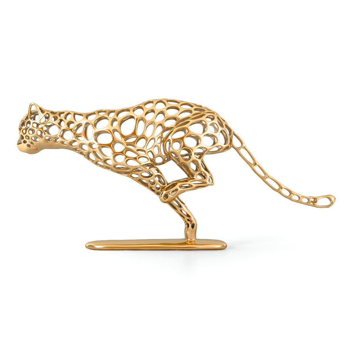 Cheetah Sprinter Wireframe Low-poly 3D model_1