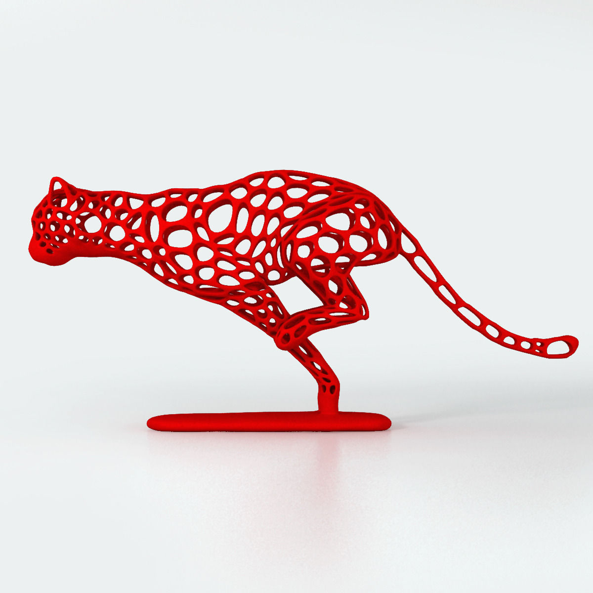 Cheetah Sprinter Wireframe Low-poly 3D model_3