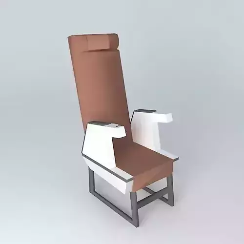 l airplane seat with backrest and armrest