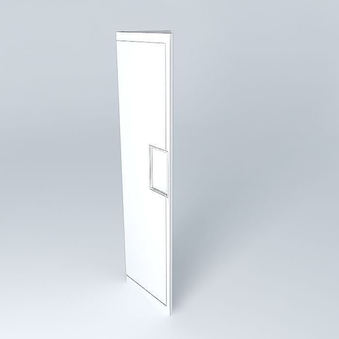 cab wooden door Free 3D model_4