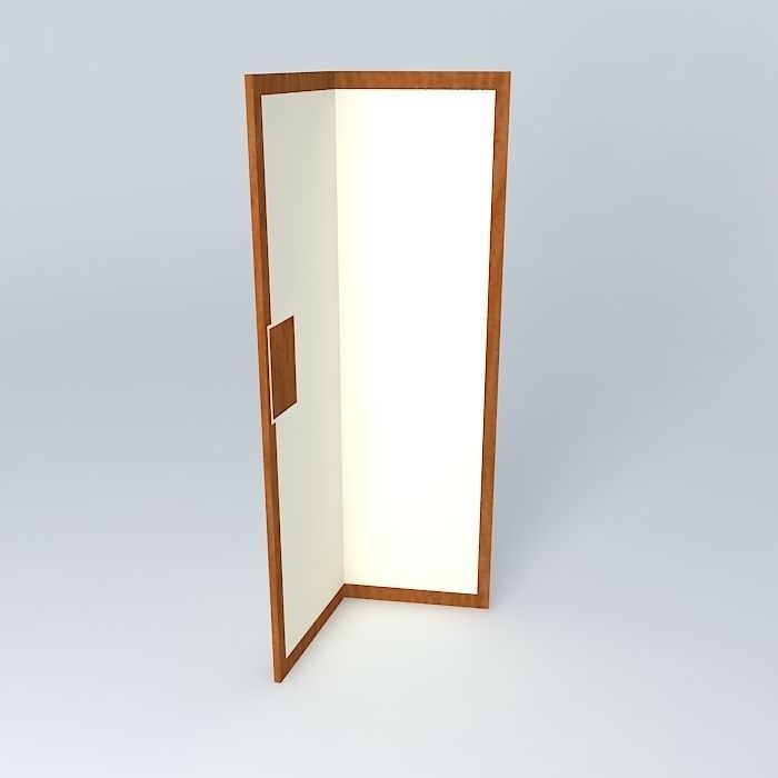 cab wooden door Free 3D model_1