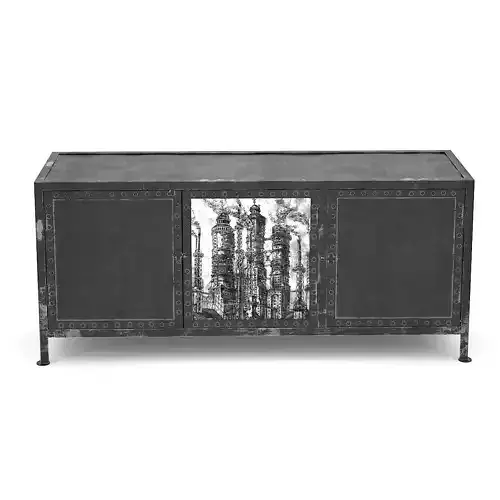 Black and White TV cabinet 3D model