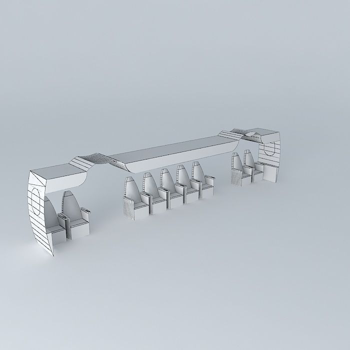 from group of people on bench Free 3D model_3