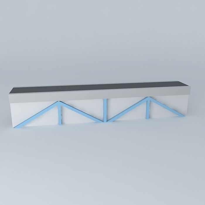 tyr bench with stripes Free 3D model_2