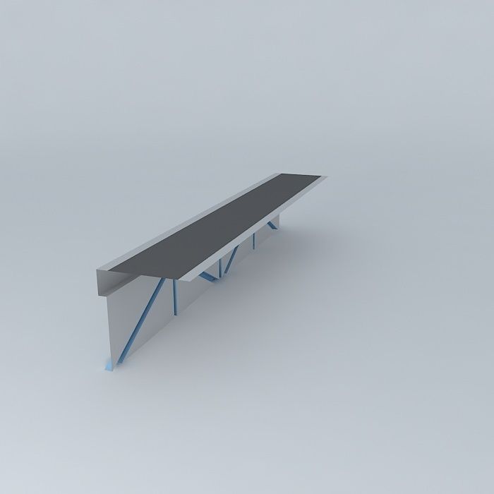 tyr bench with stripes Free 3D model_1