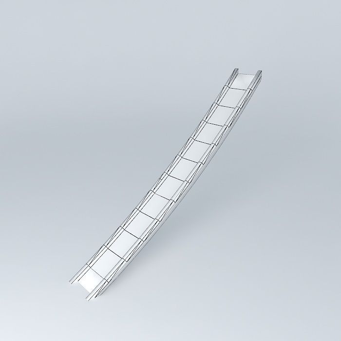 747 400 front engine emergency slide Free 3D model_4