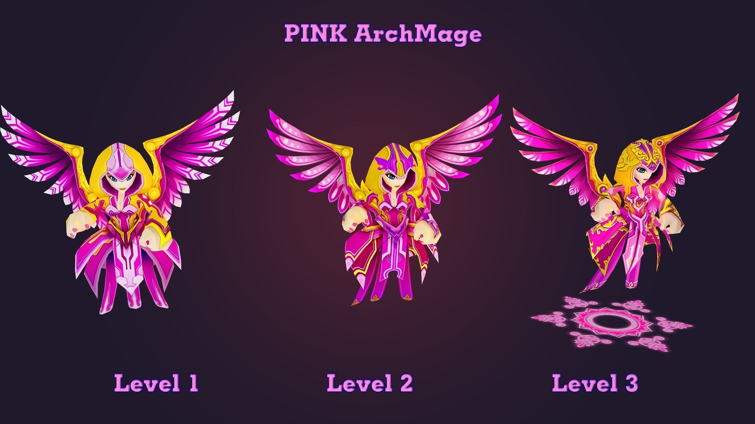 Cartoon Mage Low-poly 3D model_3