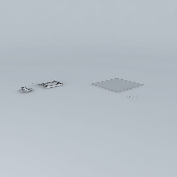 ff piece of metal on table Free 3D model_4