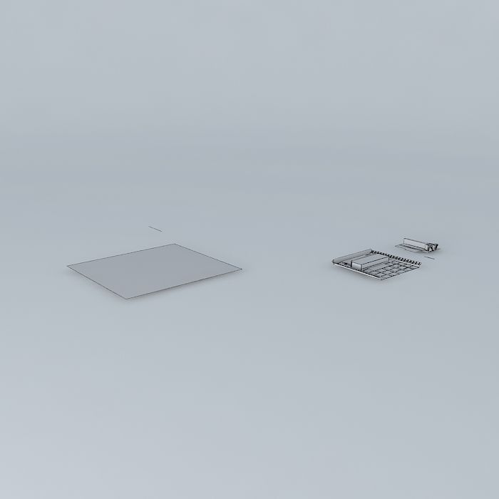 ff piece of metal on table Free 3D model_3