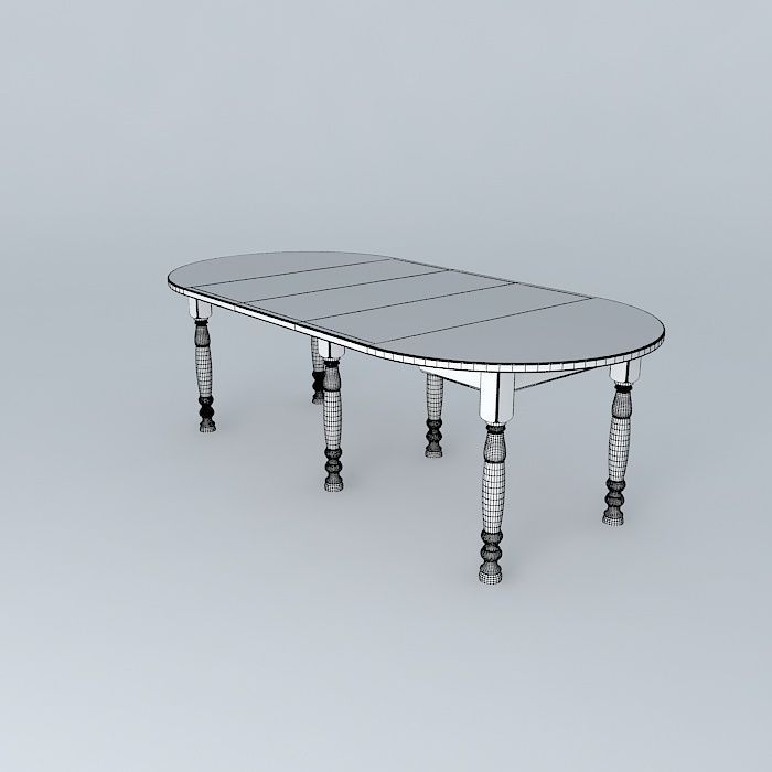 Dining table of Mary Free 3D model_3
