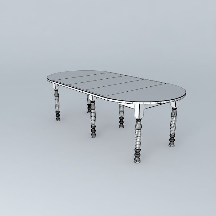 Dining table of Mary Free 3D model_4