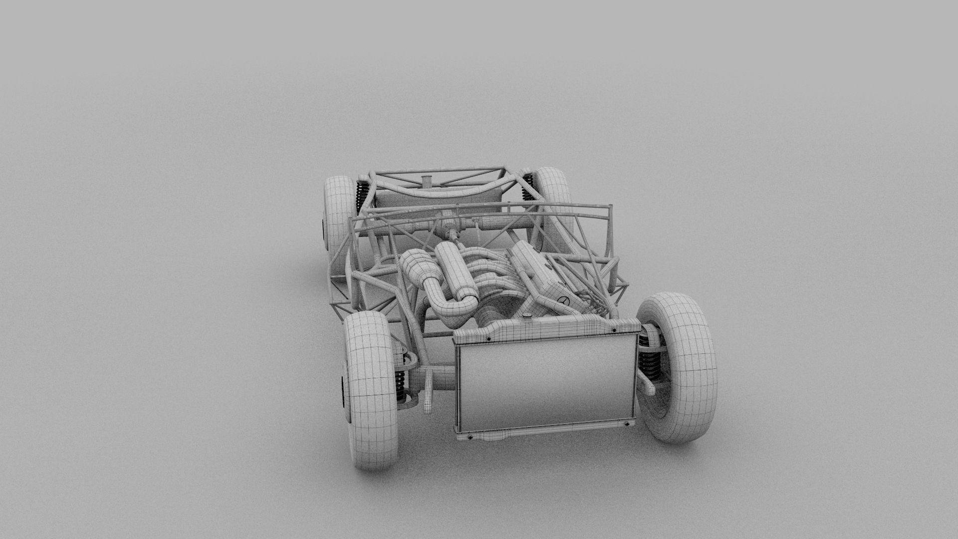 Mercedes 300SL Roadster Chassis 3D model_26