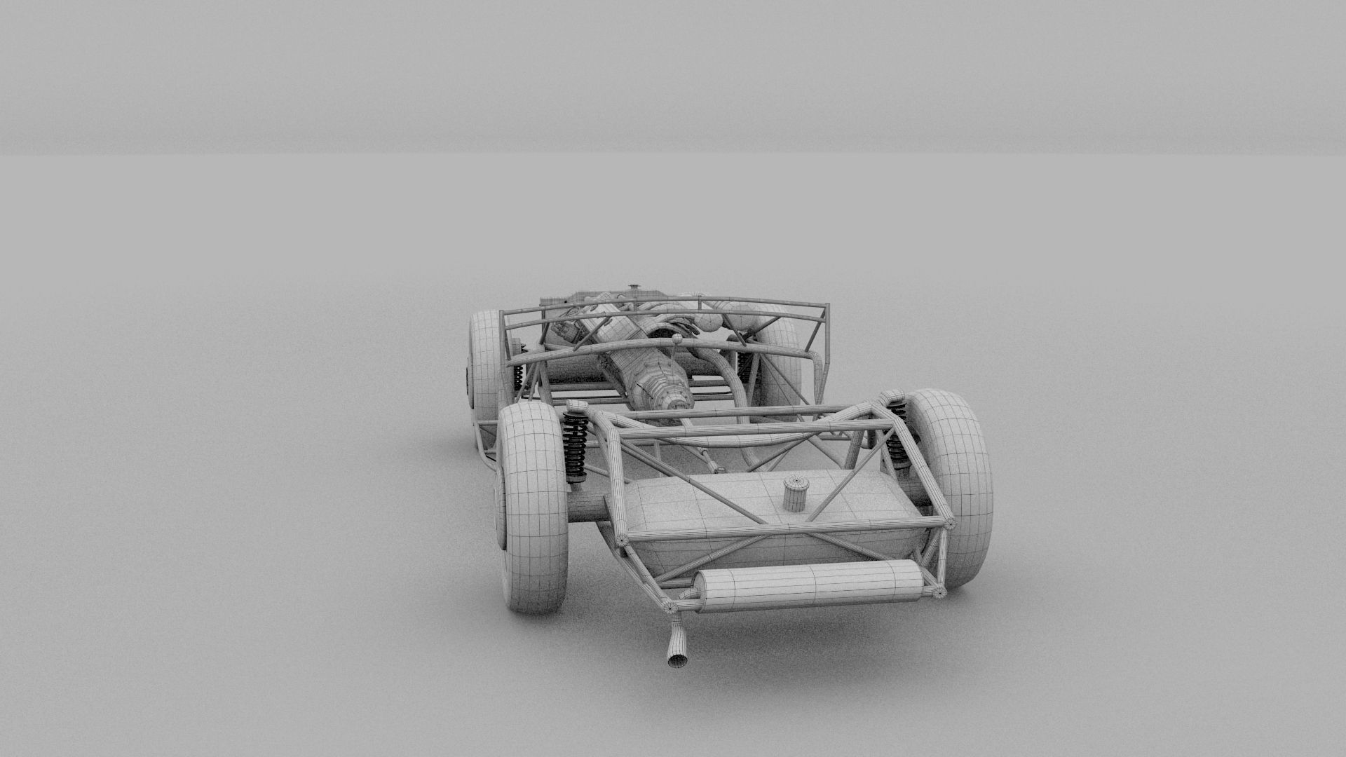 Mercedes 300SL Roadster Chassis 3D model_30