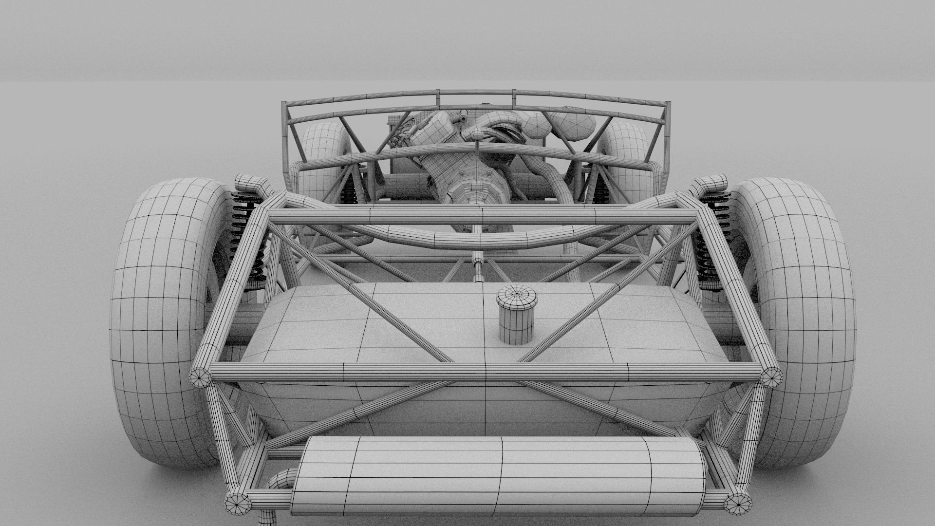 Mercedes 300SL Roadster Chassis 3D model_15