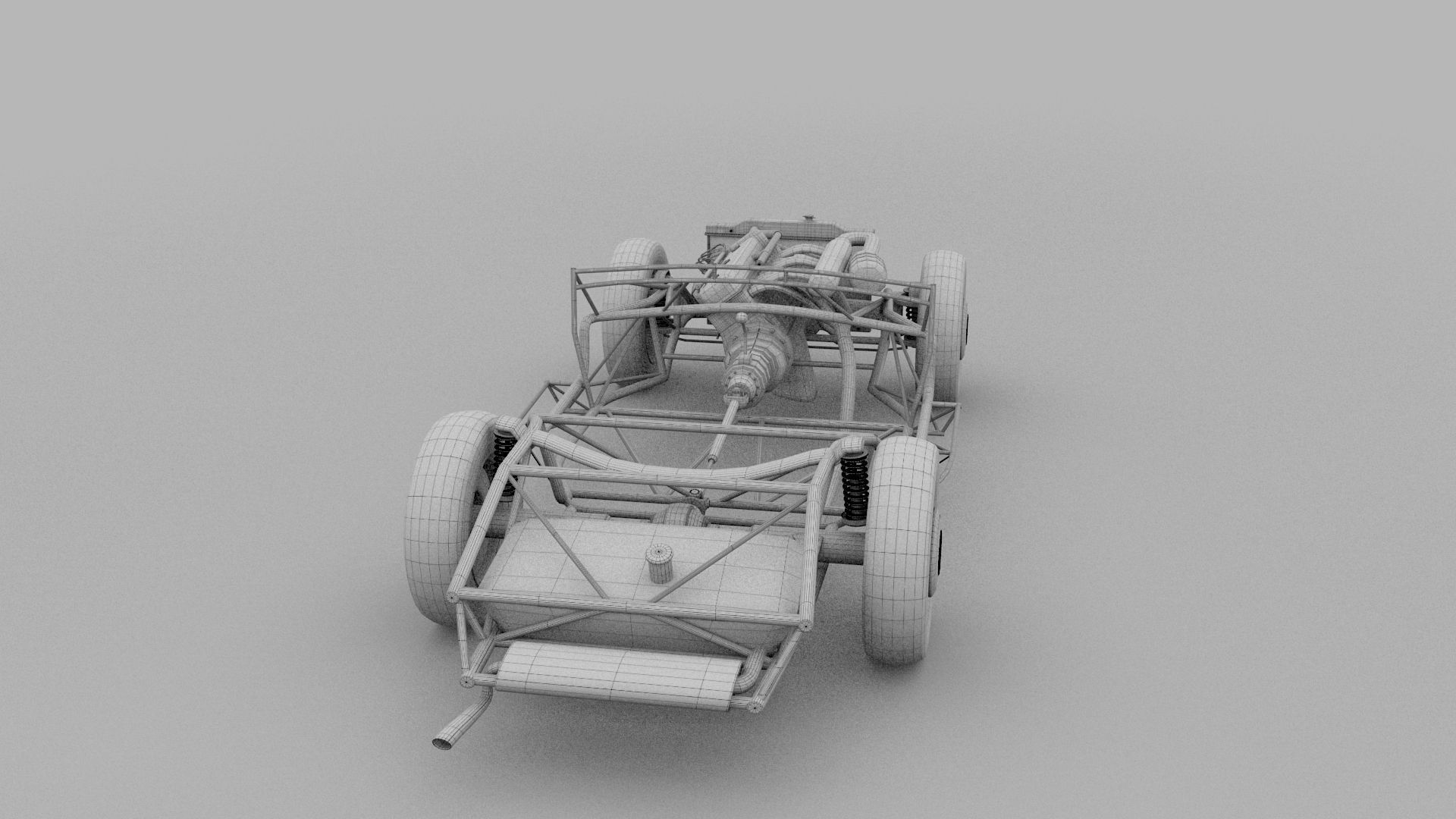 Mercedes 300SL Roadster Chassis 3D model_14