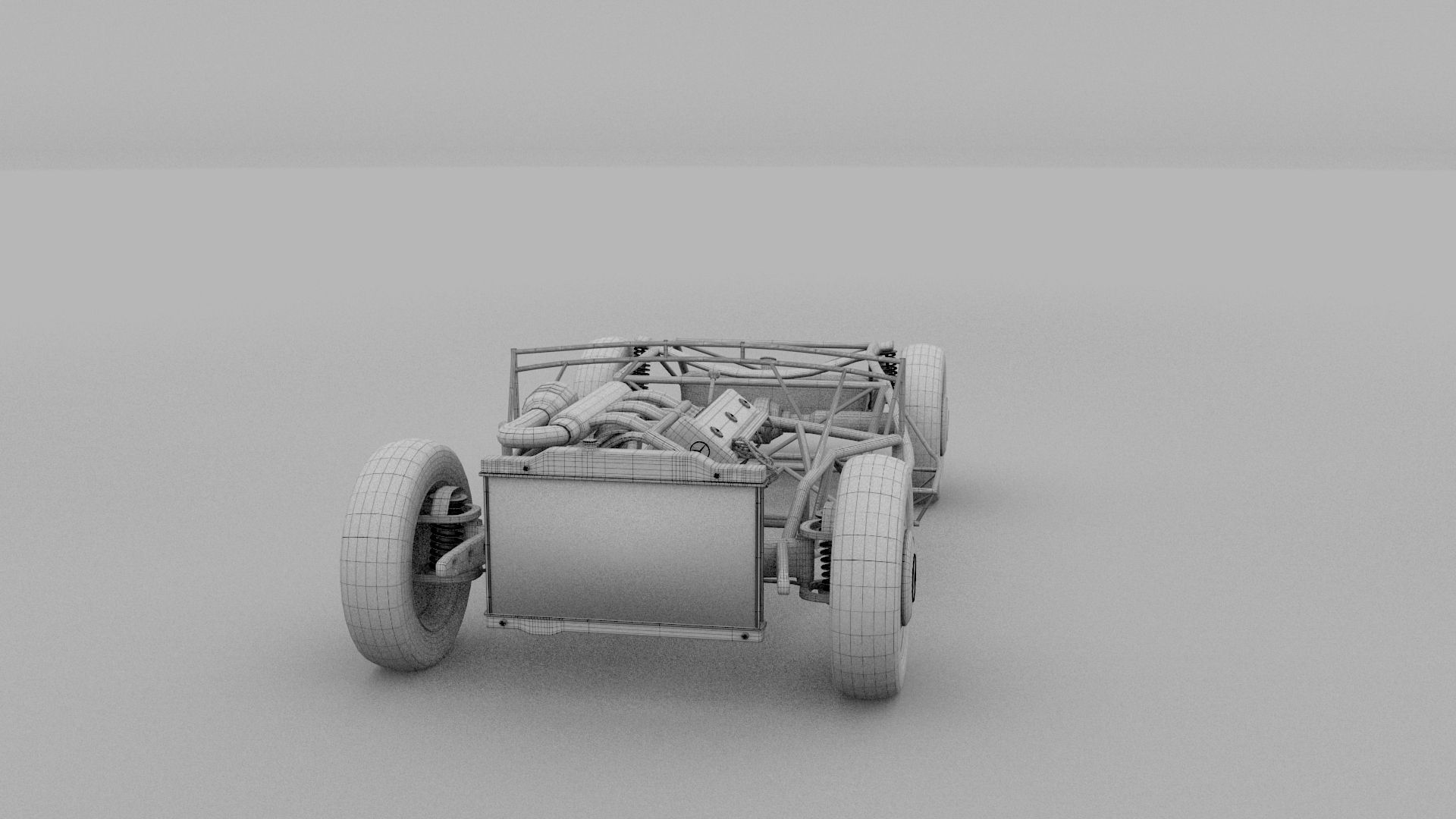 Mercedes 300SL Roadster Chassis 3D model_17