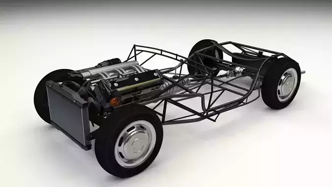 Mercedes 300SL Roadster Chassis 3D model