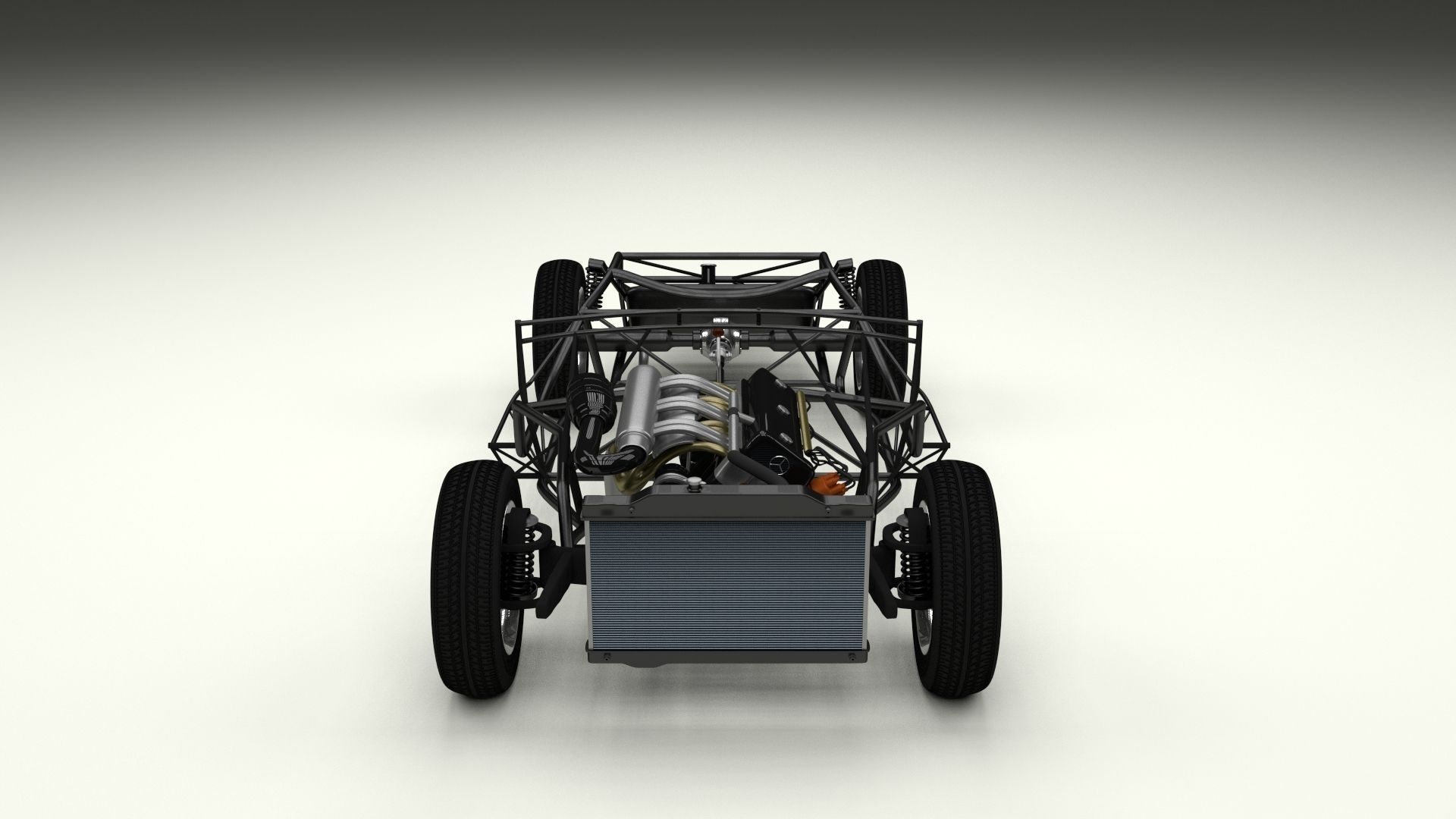 Mercedes 300SL Roadster Chassis 3D model_11