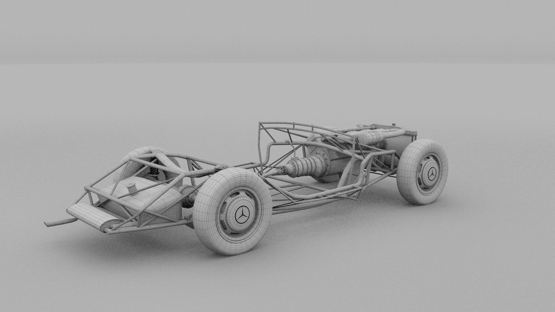 Mercedes 300SL Roadster Chassis 3D model_16
