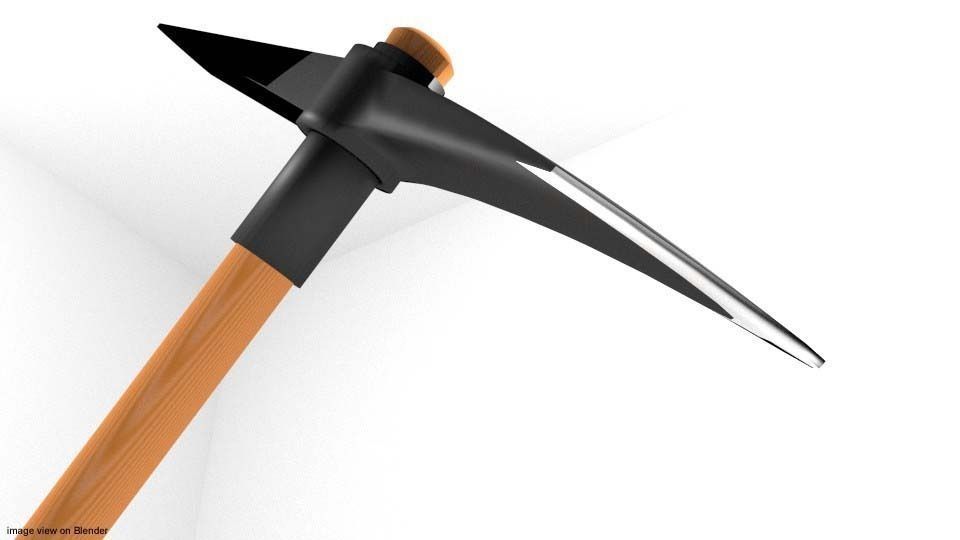 Civil Tool - Pick-axe 3D model_2