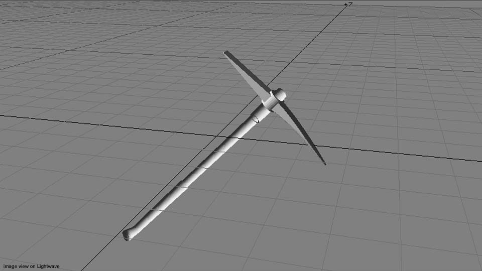 Civil Tool - Pick-axe 3D model_4