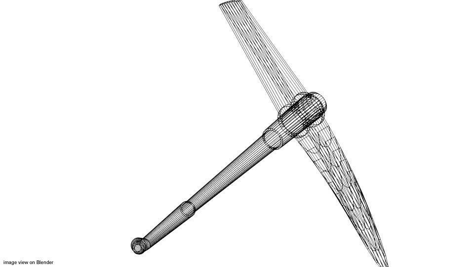 Civil Tool - Pick-axe 3D model_3