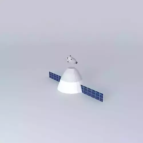 spacecraft with satellite