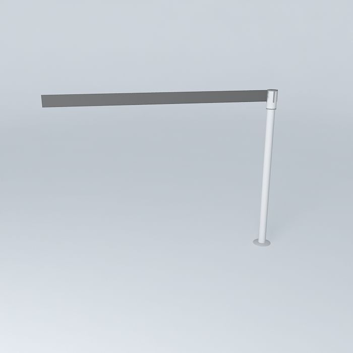 S pole with stripe Free 3D model_2
