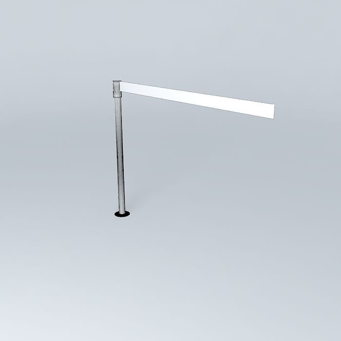 S pole with stripe Free 3D model_3