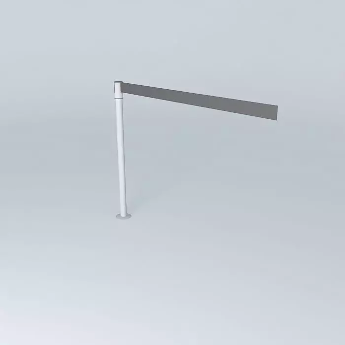 S pole with stripe Free 3D model_0