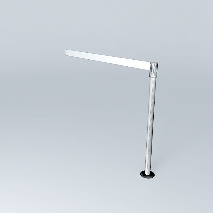 S pole with stripe Free 3D model_4