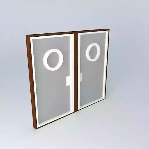 dfg door with two doors Free 3D model