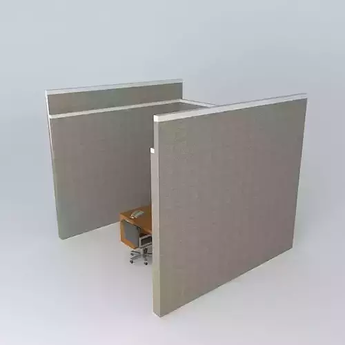 wtcoffice office room with desk and chair Free 3D model