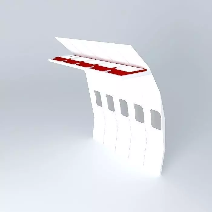 panel airplane seat with stripe Free 3D model