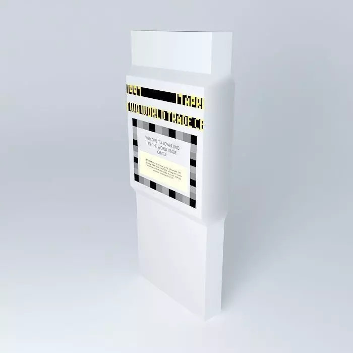 2 World Trade Center interior sign Free 3D model_0