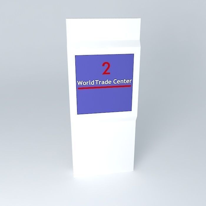 2 World Trade Center interior sign Free 3D model_2