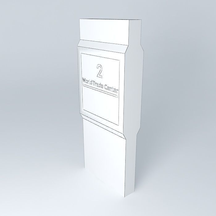 2 World Trade Center interior sign Free 3D model_4