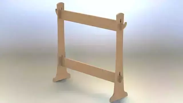 Wooden playstand Free 3D model