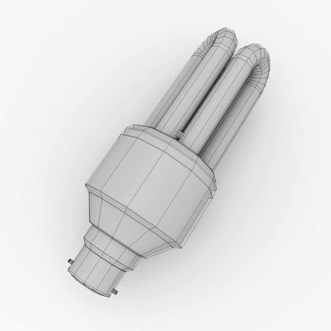 CFL Bulb 3D model_4