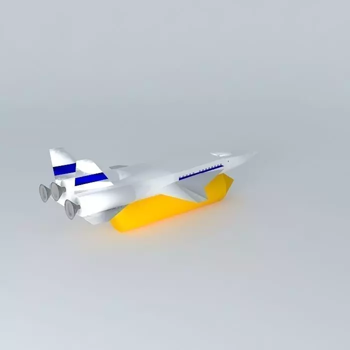 Spaceliner with external fuel tanks Free 3D model