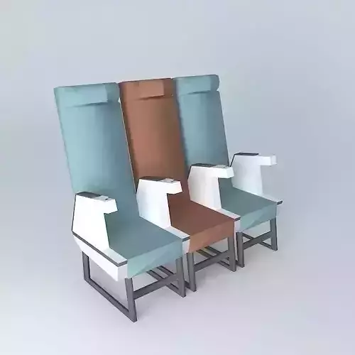 ccc three airplane seats - three airplane seats Free 3D model