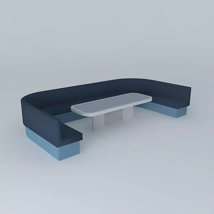 512 sofa and table Free 3D model_0