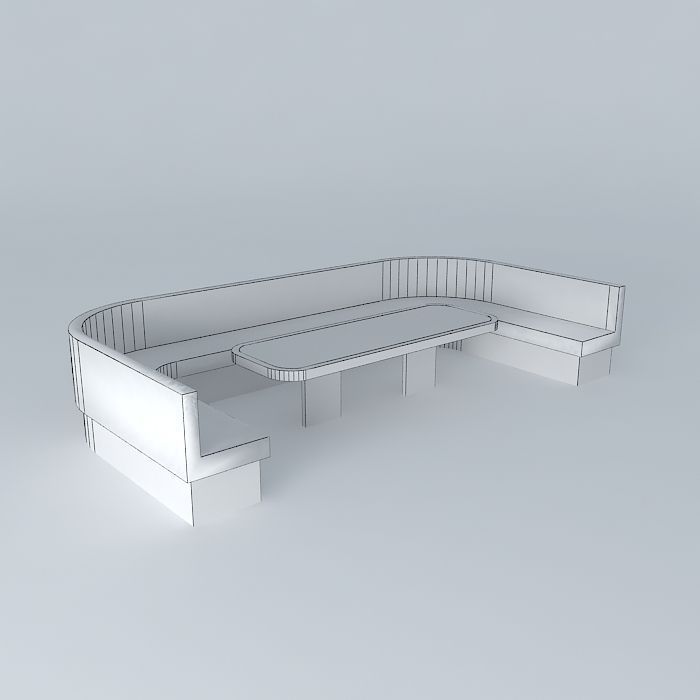 512 sofa and table Free 3D model_3