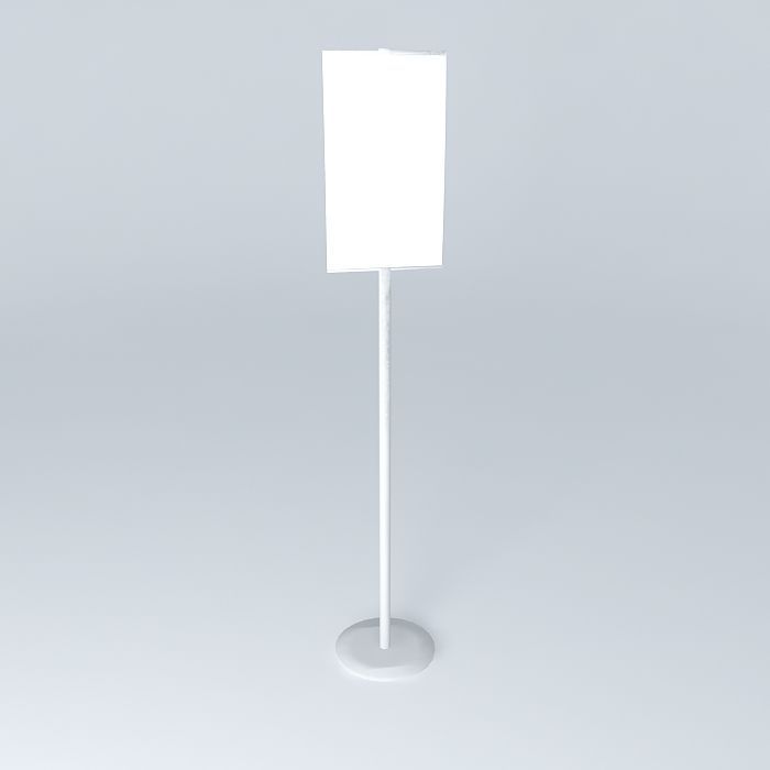 zxczxc sign stand Free 3D model_2