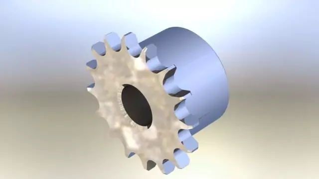 Crome stainless steel sprocket Free 3D model